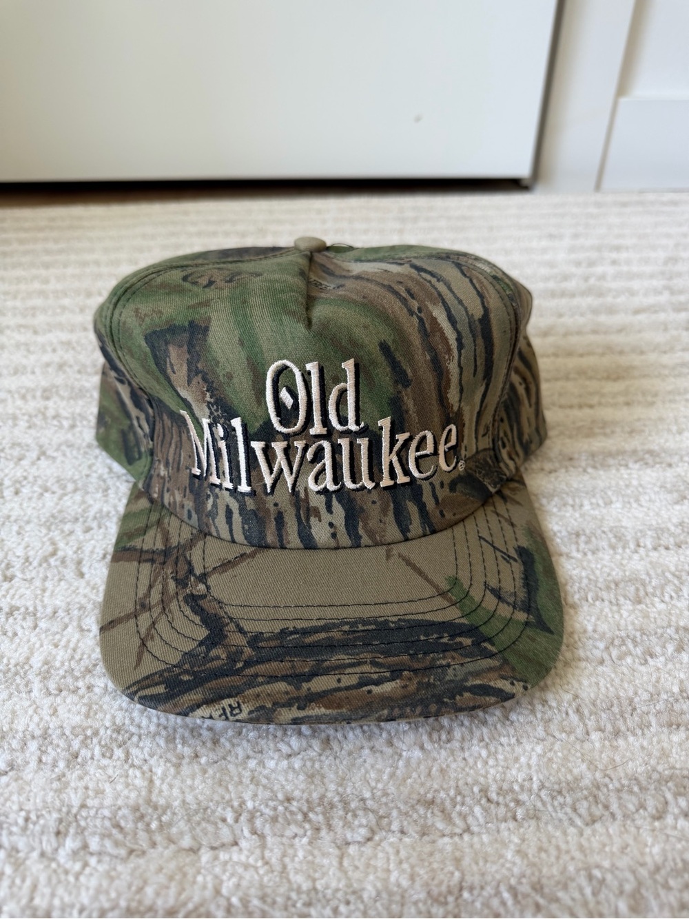 Old Milwaukee Beer Realtree Camo Snapback Hat